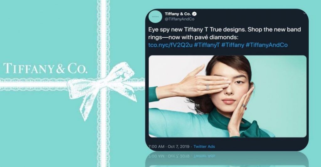 Tiffany ad - covered right eye